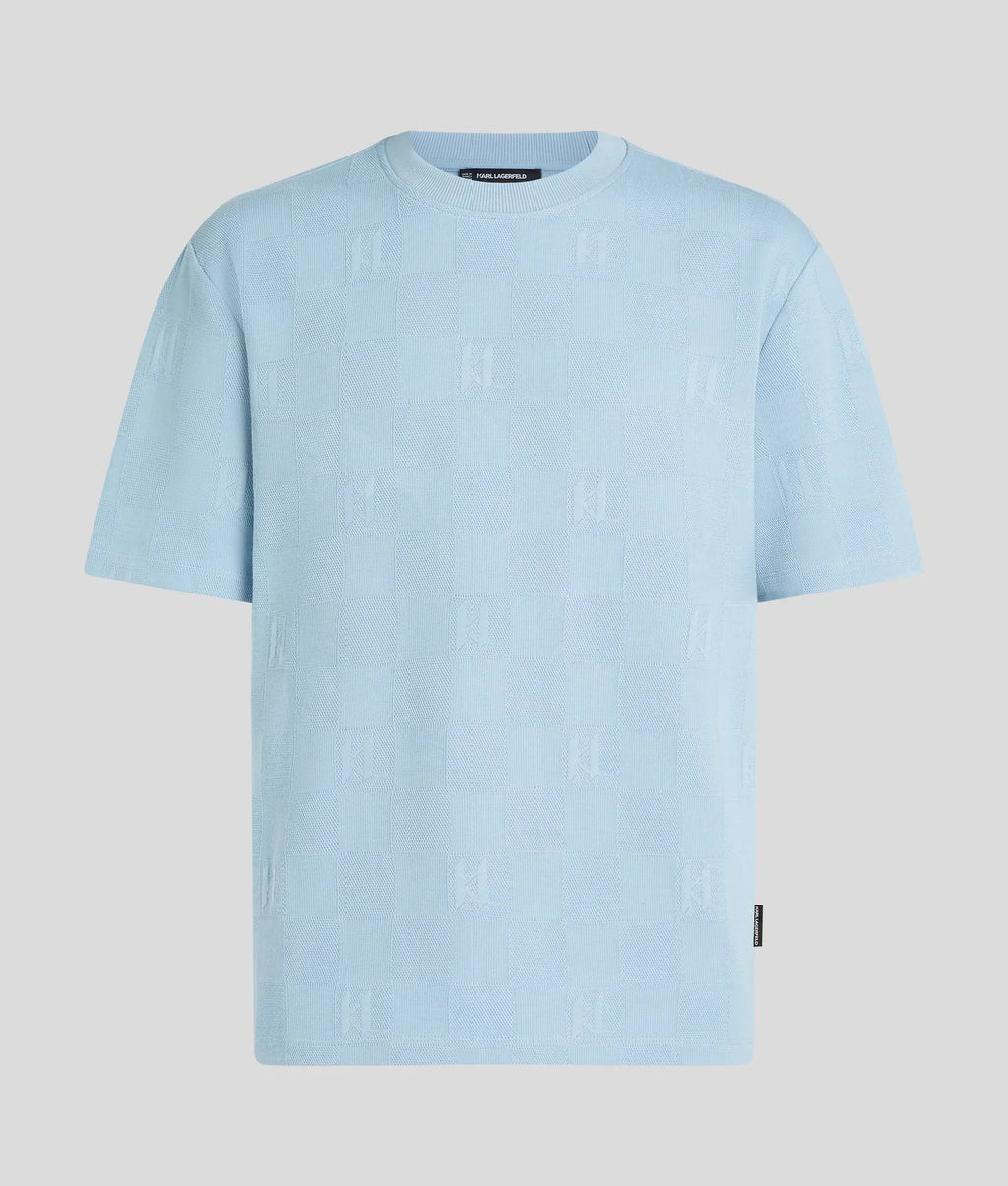 KARL MONOGRAM CHECKED T-SHIRT