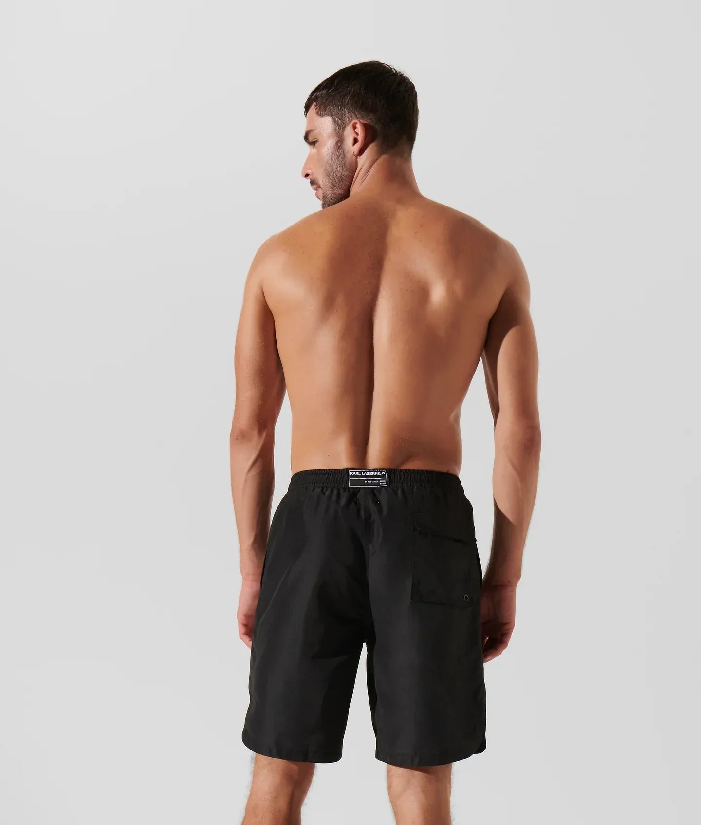 KARL LOGO LONG BOARD SHORTS