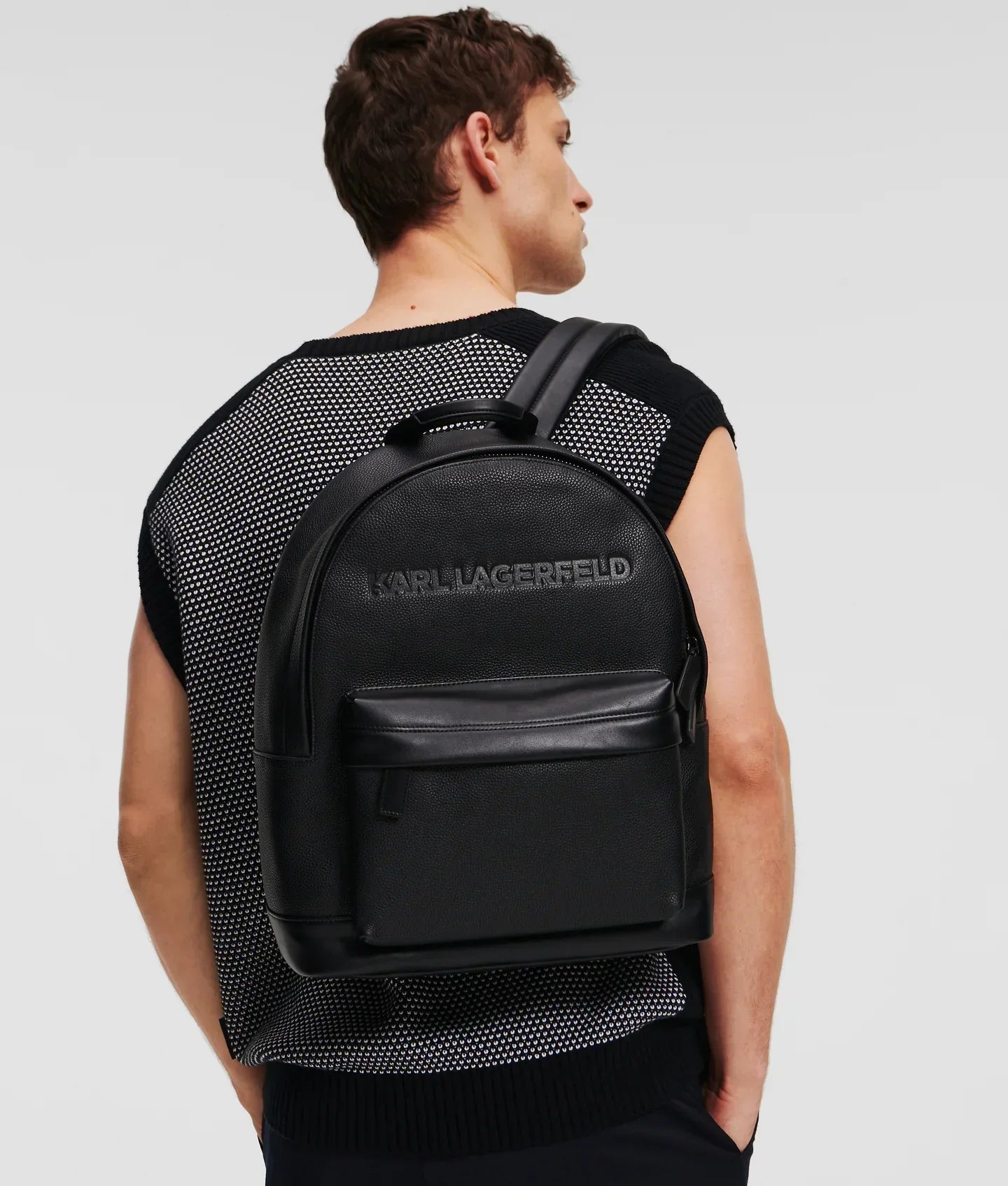 KARL K/ESSENTIAL LEATHER BACKPACK
