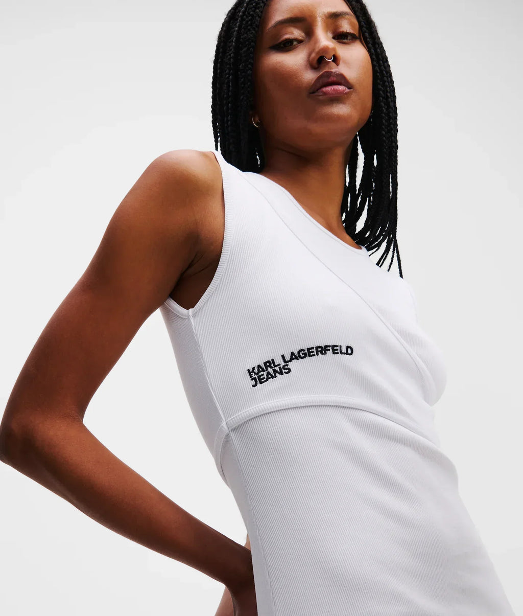KARL RIBBED TANK DRESS