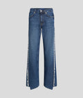 KARL FRINGED MID-RISE RELAXED JEANS